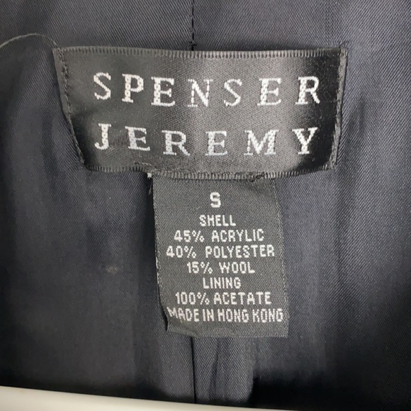 Spenser Jeremy Vintage Jacket Black and White Knee length. Size S - Picture 5 of 8